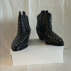 Sam Edelman - Elegant Black Studded Ankle Booties
